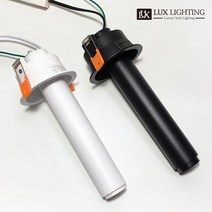 실린더 다운라이트 3인치 COB 10W 플리커프리 매입등 타공 75mm, 롱타입, 블랙, 주광색-밝은하얀색