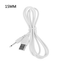 USB 충전 케이블 코드 범용 USB 2.5 AUX 오디오 모노 전원 공급 장치 충전기 15 / 16 / 17 / 19 mm 2.5mm 오디오 케이블, 15mm.