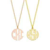 14K Gold 모노그램 목걸이 / 세상 하나뿐인 나를 위해 단하나의 맞춤제작 알파벳 2글자/3글자/옐로우골드/핑크골드
