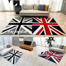 [러그몬스터] 125x150 영국국기 포인트 러그 아이방 물세탁 카페트