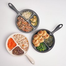 손잡이 나눔접시 캠핑 혼술 안주 식판, 블랙