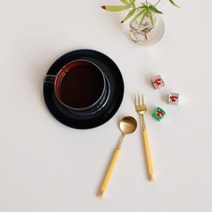 슈크림빵용 밀빵용 커피용 골드티스푼포크 과일용 베이커리카페용 답례품용 후식용 선물용 다과용, 포크-비타민, 1개