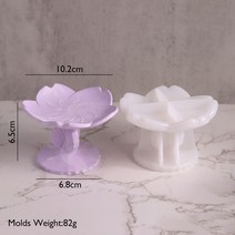 레진몰드 레진트레이몰드 DIY 시멘트 연꽃 홀더 실리콘 금형 수제 석고 보석 저장 꽃 모양의 트레이 수공, 한개옵션1, 03 Lotus Set C