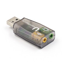 외장형 USB사운드카드 5.1 오디오 스피커 마이크 컨버터 노트북 PC 연결, UC-CO6