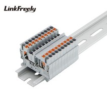 PT-2.5 플러그 인 타입 스프링 전기 와이어 터미널 블록 커넥터 Din 레일 접촉 터미널 Wring 연결 용 10pcs, 한개옵션0