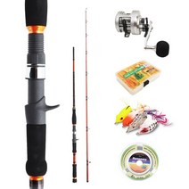 가물치 버징세트 스콜피온 낚시세트 가물치대+릴+프로그+합사+태클박스 민물낚시세트 싸파, 우핸들 (JD200P)