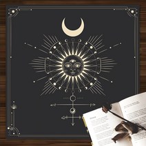 타로스프레드천 요술 타로 식탁보 제단 천 이교 배치 점성술 오라클 카드 매트 룸 홈 장식 8585, 02 2_01 85x85cm