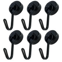 6 pcs 마그네틱 후크 30LB 강력한 헤비 듀티 자석 옷걸이 벽 매달려 자석 후크 마그네틱스 홈 스토리지 조직, 6PCS