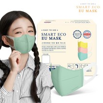 스마트에코 이유 어린이용 민트 50매 새부리형 국내생산 마스크