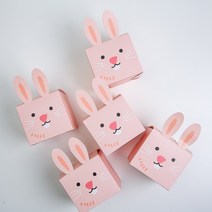 토끼모양 구디백 포장 선물상자 단상자 싸바리 쿠키 어린이집, 토끼 모양 상자 1개 (간식 미포함)
