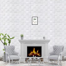 아트박스/금강 블럭아이 폼블럭 파벽돌 화이트 100 x 70cm 2개 / 접착식
