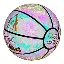 발광 야광 반사 실내용 실외용 패션 농구공, 보라색 번개