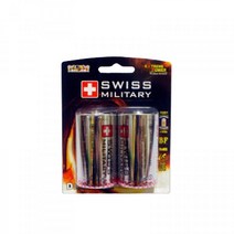 스위스 밀리터리 알카라인 D형 D건전지LR20 1.5V 2알, 스위스 밀리터리 알카라인 D형 D