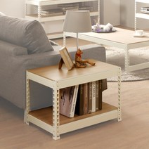 [디디지메이트]스피드랙 사이드선반 사이드테이블 400x300, 블랙[가로400x깊이300x높이330(2단)]