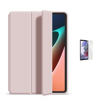 갤럭시탭 A8 10.5 플립 케이스 (+보호필름), 핑크