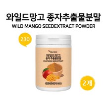 와이드 망고 종자 추출물 분말 가루 미국산 아프리칸 야생 망고 씨앗 씨드 파우더 차 아디포넥틴 렙틴 엘라그산 효능 추천 홈쇼핑, 2개, 220g