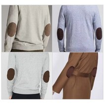 무릎 팔꿈치 열접착 패치1쌍(2장) 와펜 스웨이드, 회색
