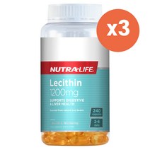 뉴트라라이프 레시틴 1200mg 200캡슐 3EA, 단품, 단품