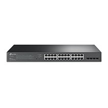 TP-Link TL-SG2428P 4개의 SFP 슬롯이 있는 24포트 기가비트 관리형 PoE 스위치(250와트 중앙 클라우드 관리 Omada-SDN에 통합 IPv6 보안 네트워크) 검정 비즈니스 네트워크 -13705