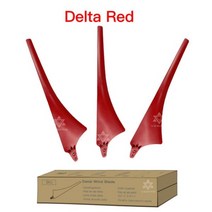 바람 터빈 발전기 풍차에 대 한 630mm 델타 날개 높은 탄소 섬유 블레이드 200w 600w 800W, 3 Delta Red