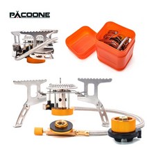 캠핑웨건 캠핑카트 접이식왜건 휴대용캐리어 트롤리 수레 Pacoone 캠핑 가스 스토브 야외 방풍 관광 버너 초경량 관광 밥솥 장비 하이킹 피크닉, 변환기 포함