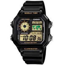 카시오 AE-1200WH-1B CASIO 남성 우레탄 손목시계