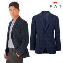 PAT 피크드라펠 체크 울 자켓