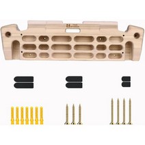 TWO STONES Hangboard Rock Climbing with Phone Holder Band Jugs Pinches Pockets Edges and Slopes Wood, CJ-HB2101