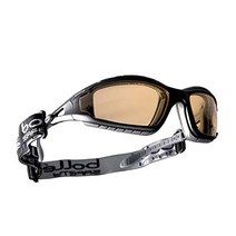 Bolle Safety 253TR40088 트래커 보안경 블랙/그레이 폴리카보네이트 + TPE 풀 프레임 렌즈포함
