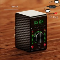 2*68W 블루투스 앰프 5.0 Infineon MA12070 디지털 오디오 파워 클래스 D USB DAC 24bit/192kHz HiFi 스테, 06 black with US plug