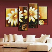 Oil Painting [해외] 이쁜꽃그림 해바라기캔버스액자 연꽃그림 해바라기사진 꽃그림유화 48