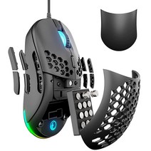IFYOO 정품 G31 경량 USB 유선 게이밍 마우스 무게 조절 가능 양면 버튼 최대 10 000 DPI RGB 백라이트 및 8개의 프로그래밍 가능한 PC 노트북 컴퓨터