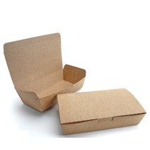 일회용 핫도그 용기 케이스 대 종이 도시락 크라프트 트레이 김밥 만두, 도시락_2호(SL-LB26oz_600개)