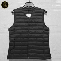 킹앤조이 블리어 이너포켓 브이넥 경량 패딩 조끼