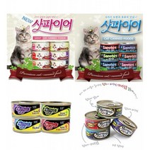 냥아치 간택 간식 부드러운 건더기 고양이 습식캔 24p 고양이준비물 냥이간식 캔추천