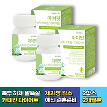 카테킨 녹차추출물 복부 하체 팔뚝살 예신 다이어트 2통 셀레늄 판토텐산 폴리페놀 체지방감소 5일 7일 일주일 단기 한달 다이어트 남자 중년 예신 출산후