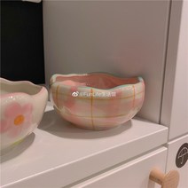 홍색 꽃 파란색 꽃 튤립 국그릇 미니볼 다용도 씨리얼, 4번