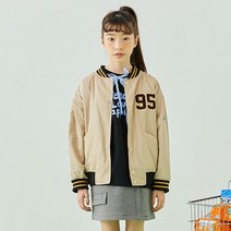 인디고키즈 22년 봄 남여 공용 자켓 베이지 야구 점퍼 IKJA22S01