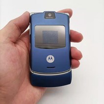 갤럭시 모토로라 노키아 오리지널 V3 리퍼브-오리지널 Razr GSM 쿼드 밴드 플립 잠금 해제 올드 패션 휴대폰, [02] full set with box, [04] 파란