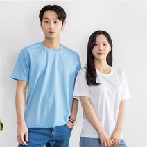 쿨링 얇은 남녀공용 고등학생 단체 반팔티 기본 남성
