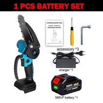 미니전기톱 목공 테이블톱 합판재단기 makita 18v 배터리용 브러시리스 6인치 미니 전기 체인 톱 배터리 표시기 128vf388vf 충전식 목공 도구, 2-388vf 배터리 사용