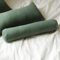 한잠푹 경추목베개 피그먼트 세트 편백나무 메밀 종아리 원통 수면경추베개, 그린, 파쇄편백