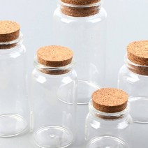 앤트비하우스 코르크 마개 원형 유리병 중대형 다용도 액세서리보관병, 1개, 47x90mm