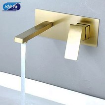 ST-1502 벽매립 세면 고급 화장실 인테리어 욕실 매립형 수전 블랙 무광골드