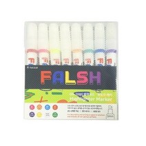 투코비 falsh 형광 화이트 블랙 윈도우마카펜 8색 세트, 3set