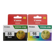 캐논 PG-88 CL-98 정품잉크 PIXMA E510/E500 색상선택, 1개, 검정(PG-88)