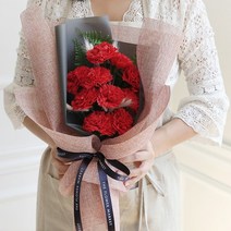 10송이 비누카네이션 허니테일꽃다발 [2color], 레드