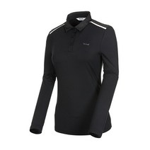 볼빅 여성 골프 기모 미니 로고 카라 긴팔 티셔츠 VLTSKA93 BK