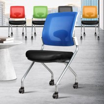 메쉬 요추받침 4바퀴 의자 사무실 회의실 공시생 관공서 목받침 회의용, a3 바퀴의자 블랙