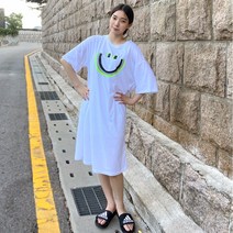 스마일롱원피스 홈드레스 큐티일자 러블리 데일리 여름원피스 루즈핏
